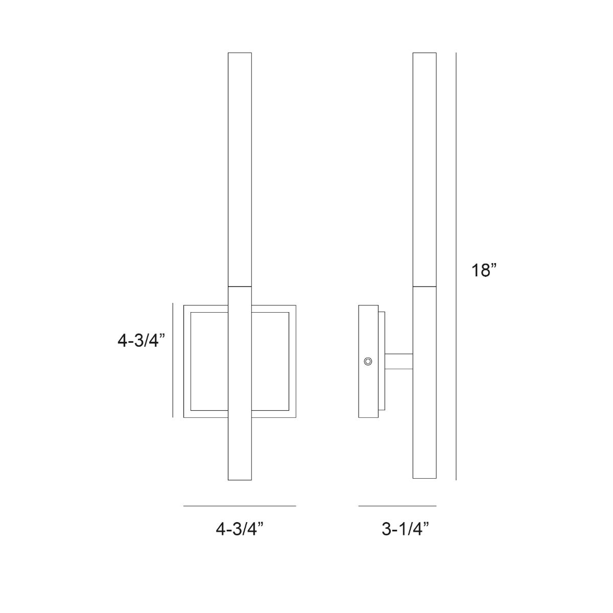 Benicio 2 Lights 18 in. LED Wall Light Matte Black Finish - Bees Lighting