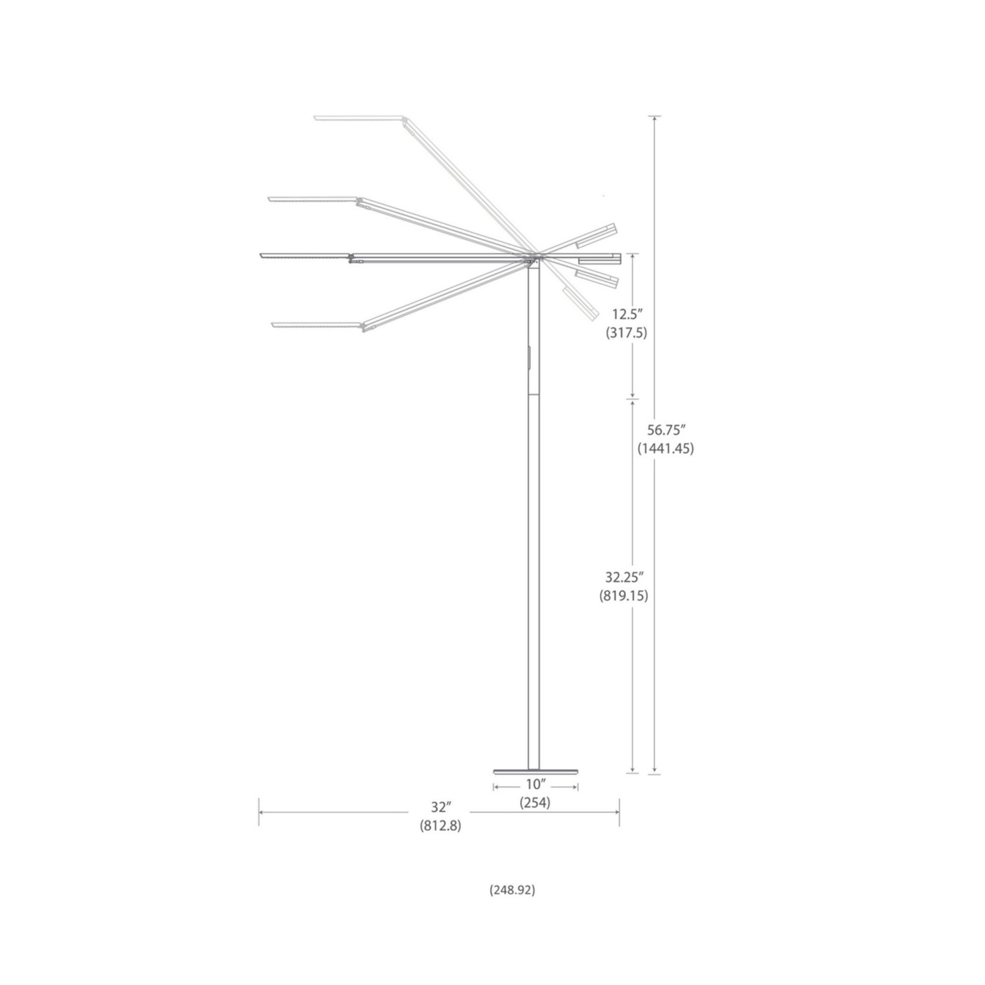 Equo Orange Contemporary Cool White LED Floor Lamp - Bees Lighting