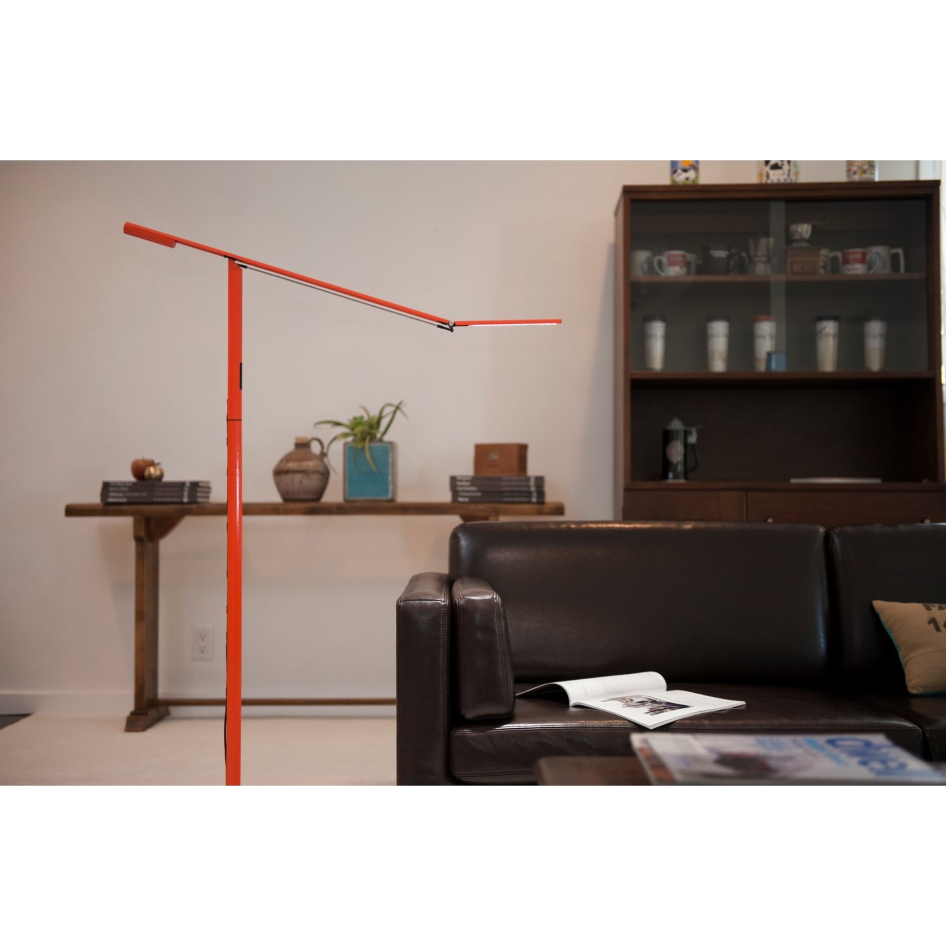 Equo Orange Contemporary Cool White LED Floor Lamp - Bees Lighting
