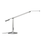 Equo Silver Contemporary LED Desk Lamp with Cool White Light Color - Bees Lighting