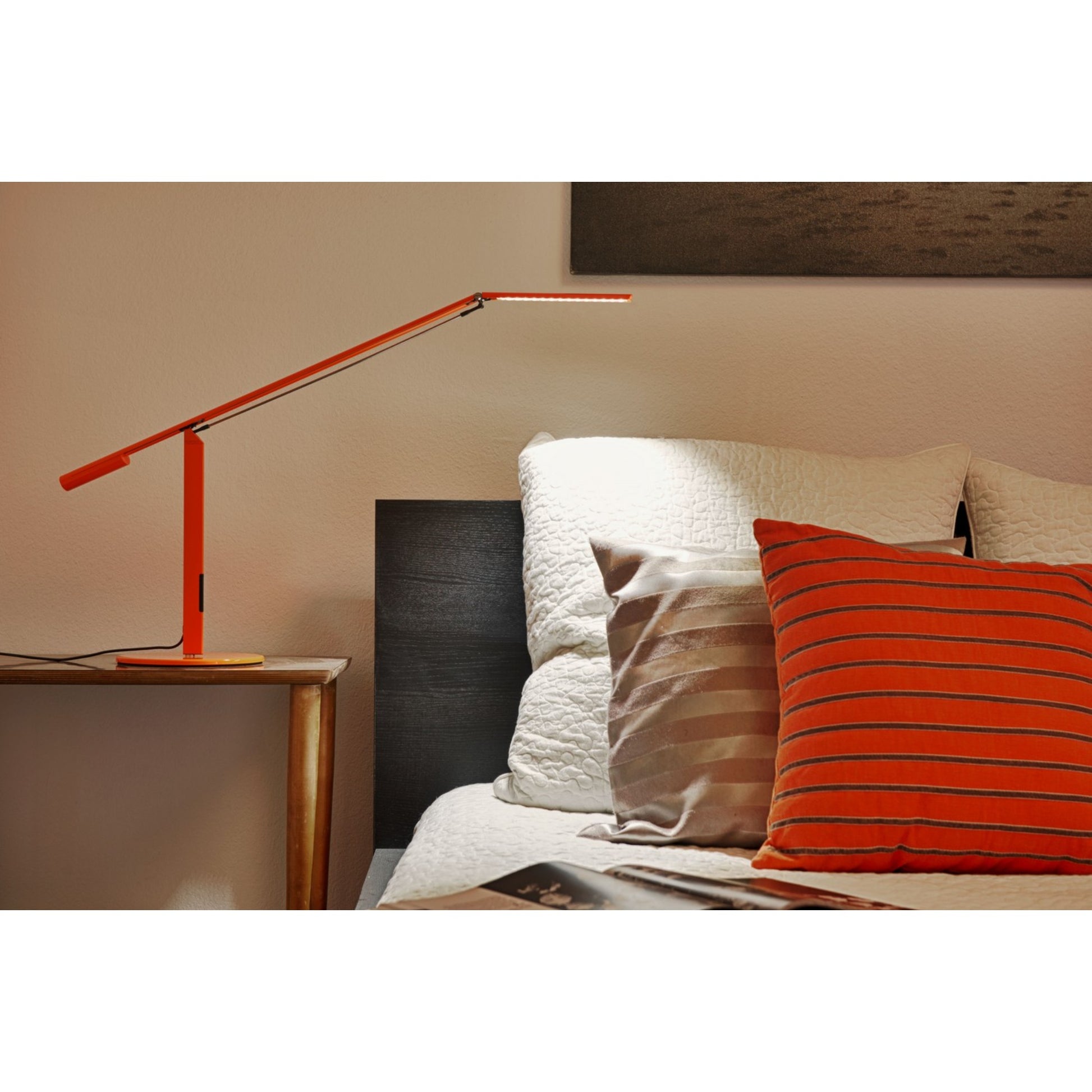 Equo Orange Contemporary LED Desk Lamp with Neutral White Light Color - Bees Lighting