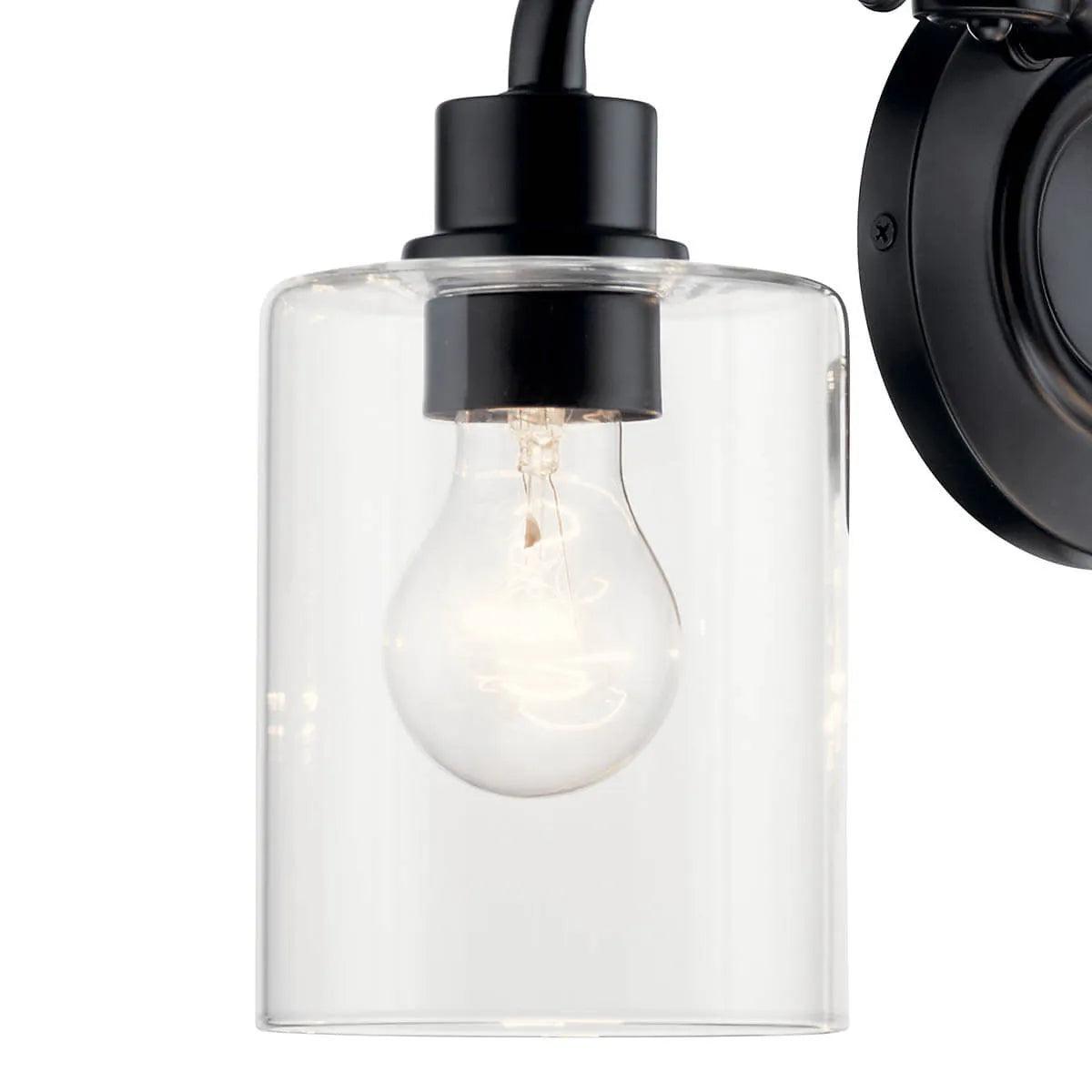 Gunnison 24 In 3-Lights Bathroom Vanity Light, Black Finish - Bees Lighting