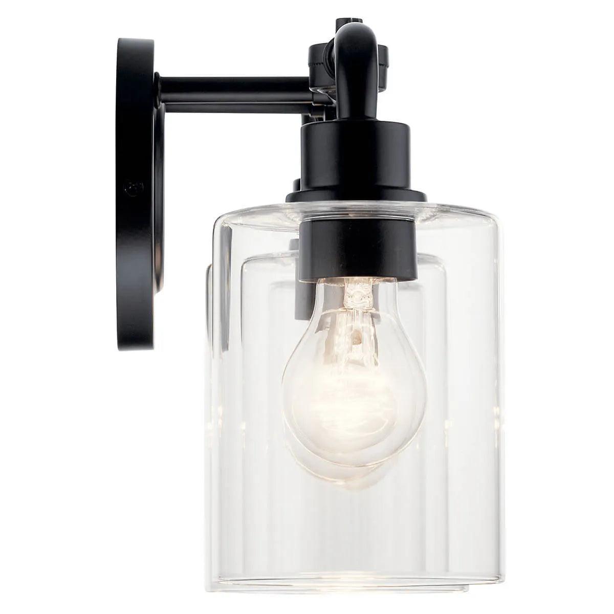 Gunnison 24 In 3-Lights Bathroom Vanity Light, Black Finish - Bees Lighting