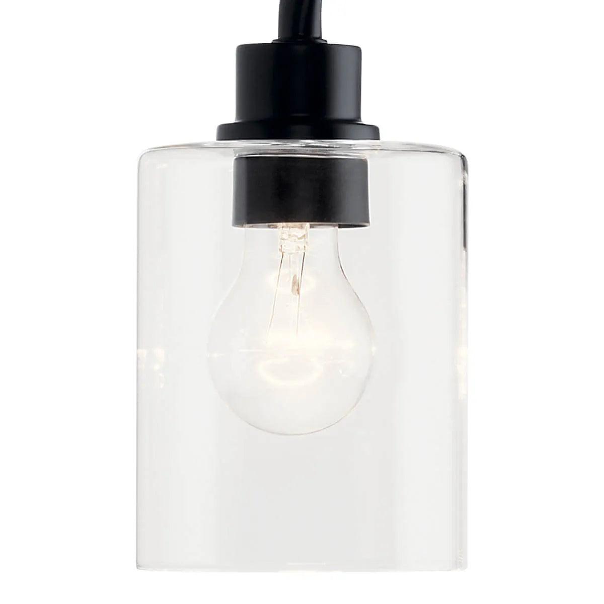 Gunnison 34 In 4-Lights Bathroom Vanity Light, Black Finish - Bees Lighting