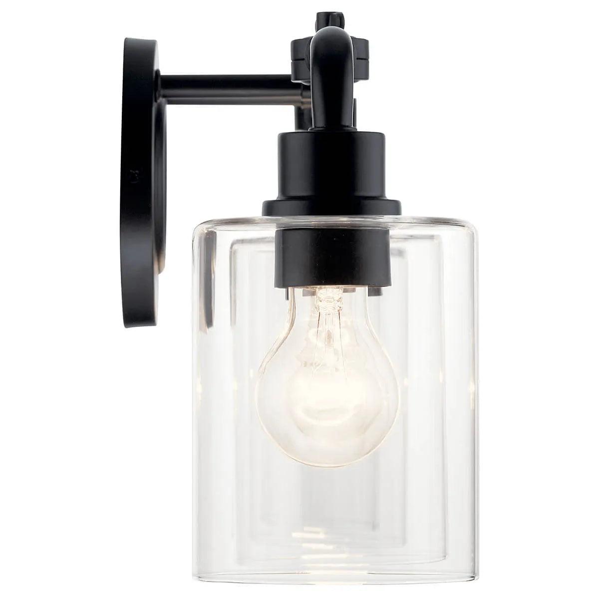 Gunnison 34 In 4-Lights Bathroom Vanity Light, Black Finish - Bees Lighting