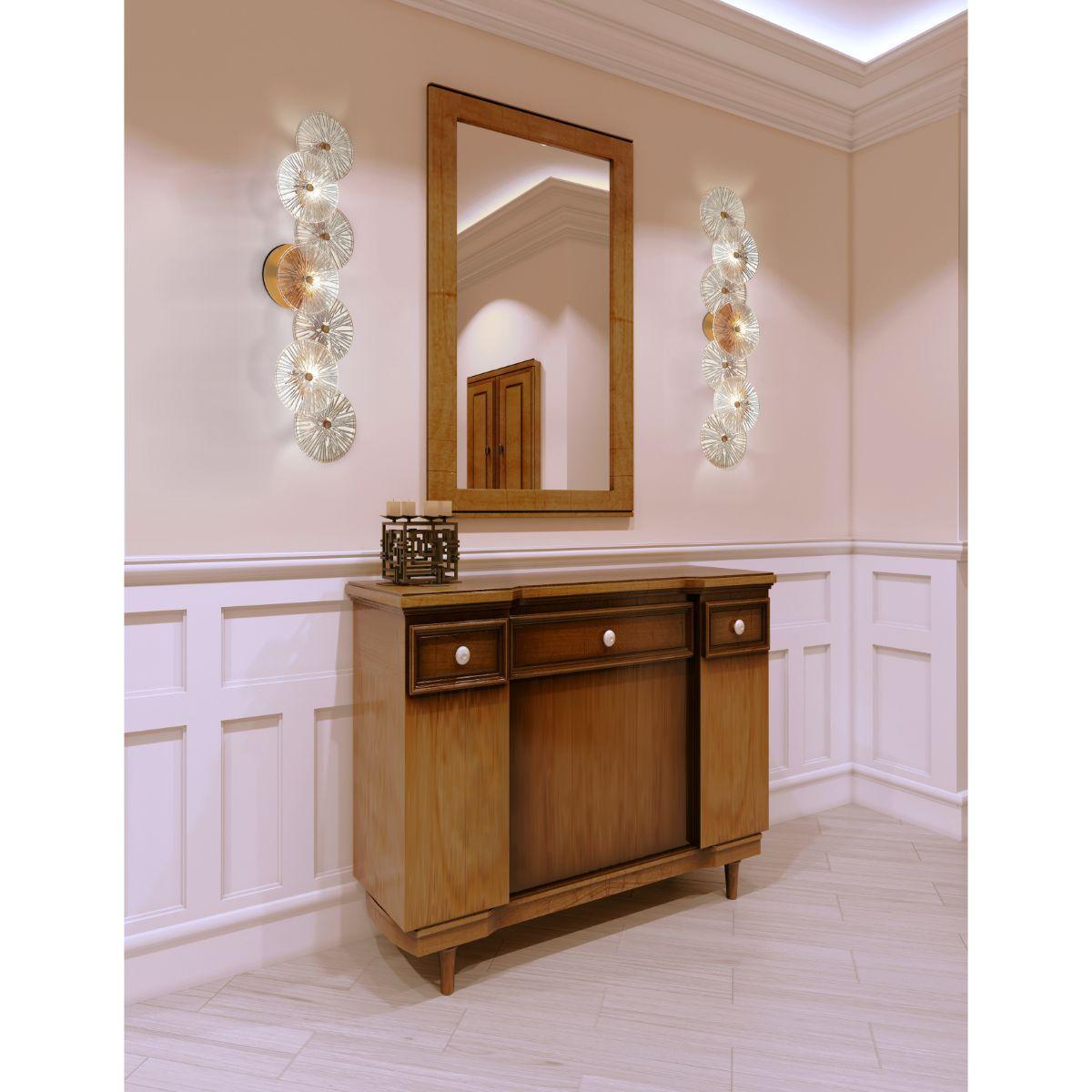 Sue-Anne 3 Lights 30 in. Vanity Light Brass Finish - Bees Lighting