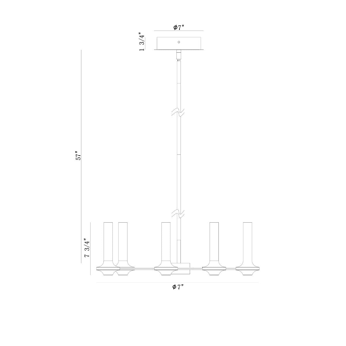 Torcia 12 Lights 24 in. LED Chandelier White & Gold Finish - Bees Lighting