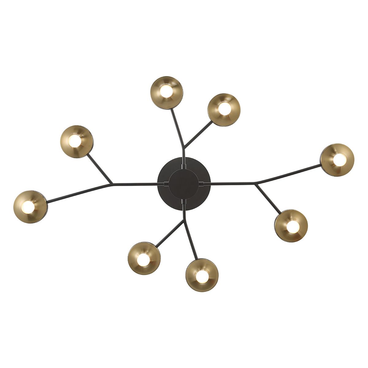 Torcia 16 Lights 36 in. LED Chandelier Black & Gold Finish - Bees Lighting