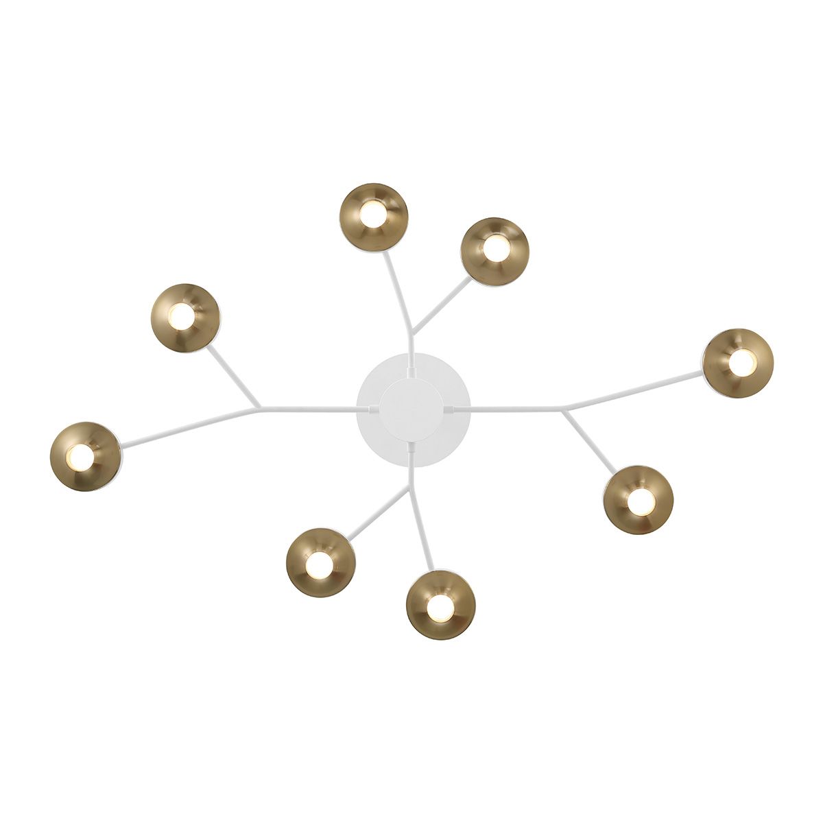 Torcia 16 Lights 36 in. LED Chandelier White & Gold Finish - Bees Lighting