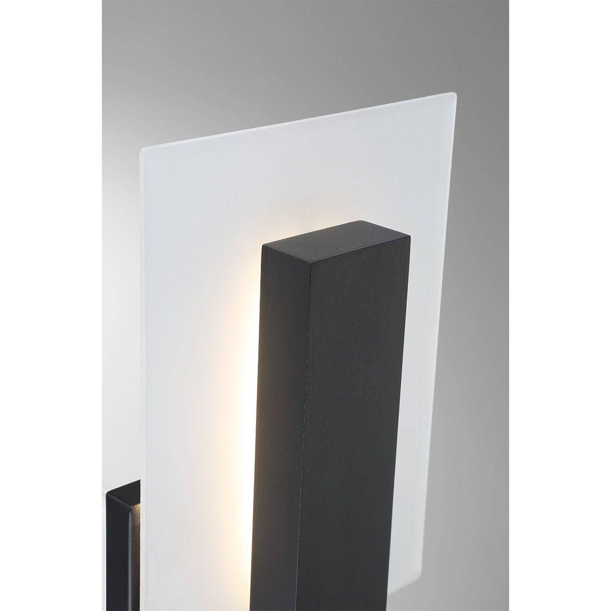 Carta 12 In. LED Outdoor Wall Sconce Black finish - Bees Lighting