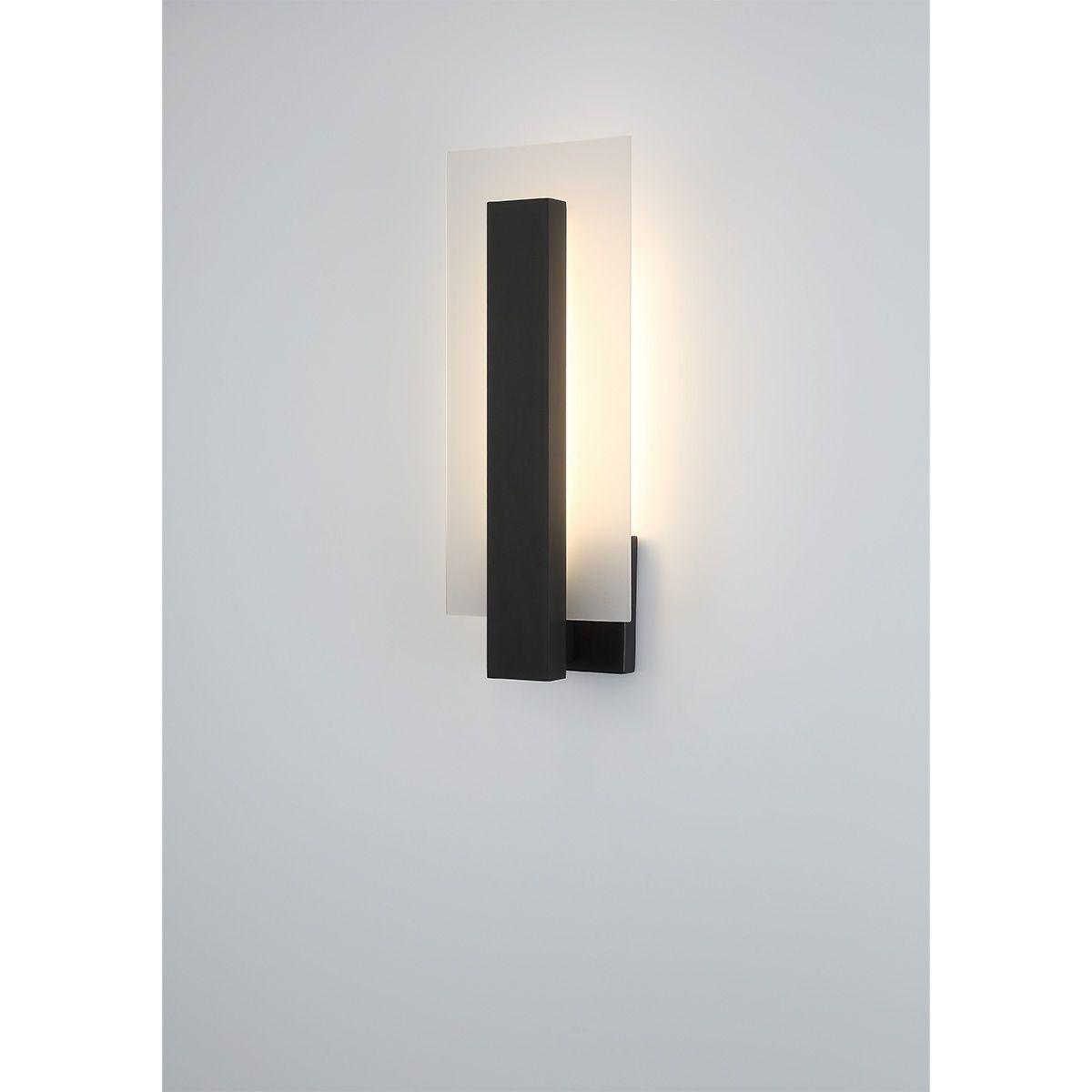 Carta 18 In. LED Outdoor Wall Sconce Black finish - Bees Lighting