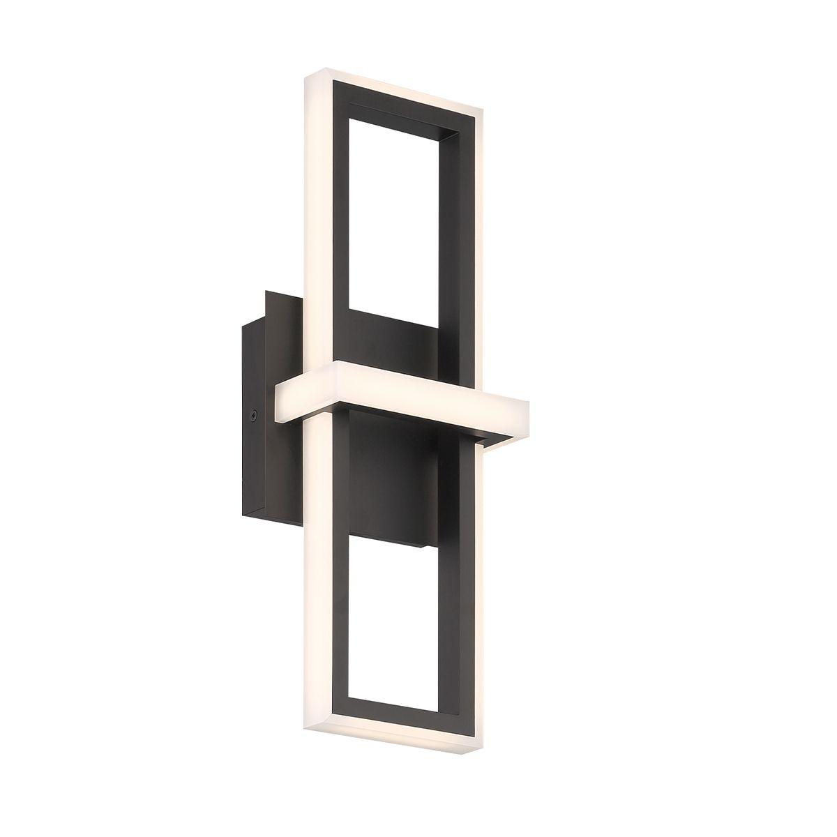 Bordo 16 In. LED Outdoor Wall Sconce Black finish - Bees Lighting