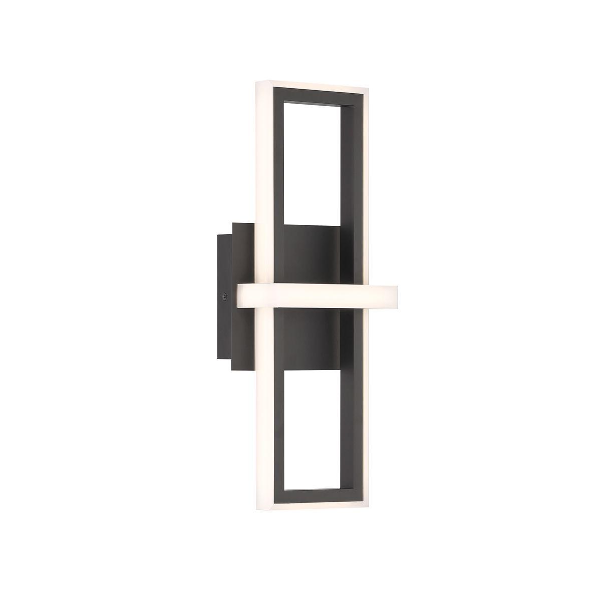 Bordo 16 In. LED Outdoor Wall Sconce Black finish - Bees Lighting