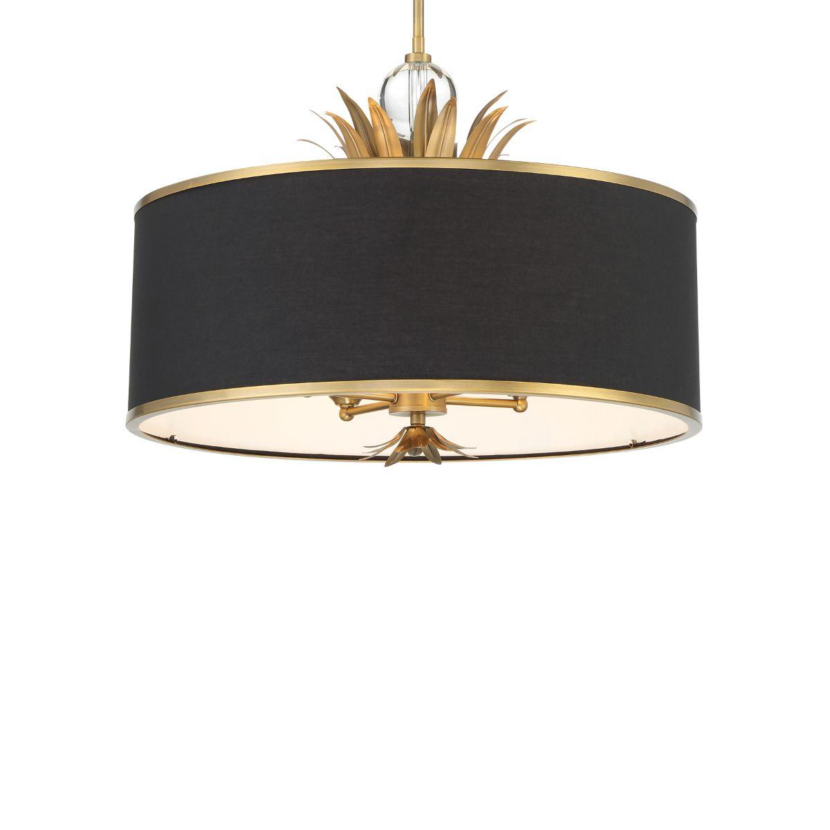 Caprio 24 In. 4 Lights Pendant Light Brushed brass Finish - Bees Lighting