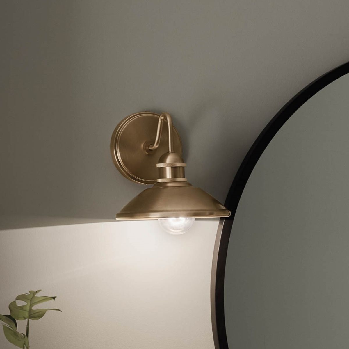 Clyde 8 in. Barn Light Champagne Bronze finish - Bees Lighting