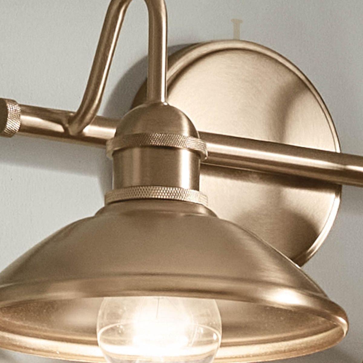 Clyde 17 in. 2 Lights Vanity Light Champagne Bronze finish - Bees Lighting