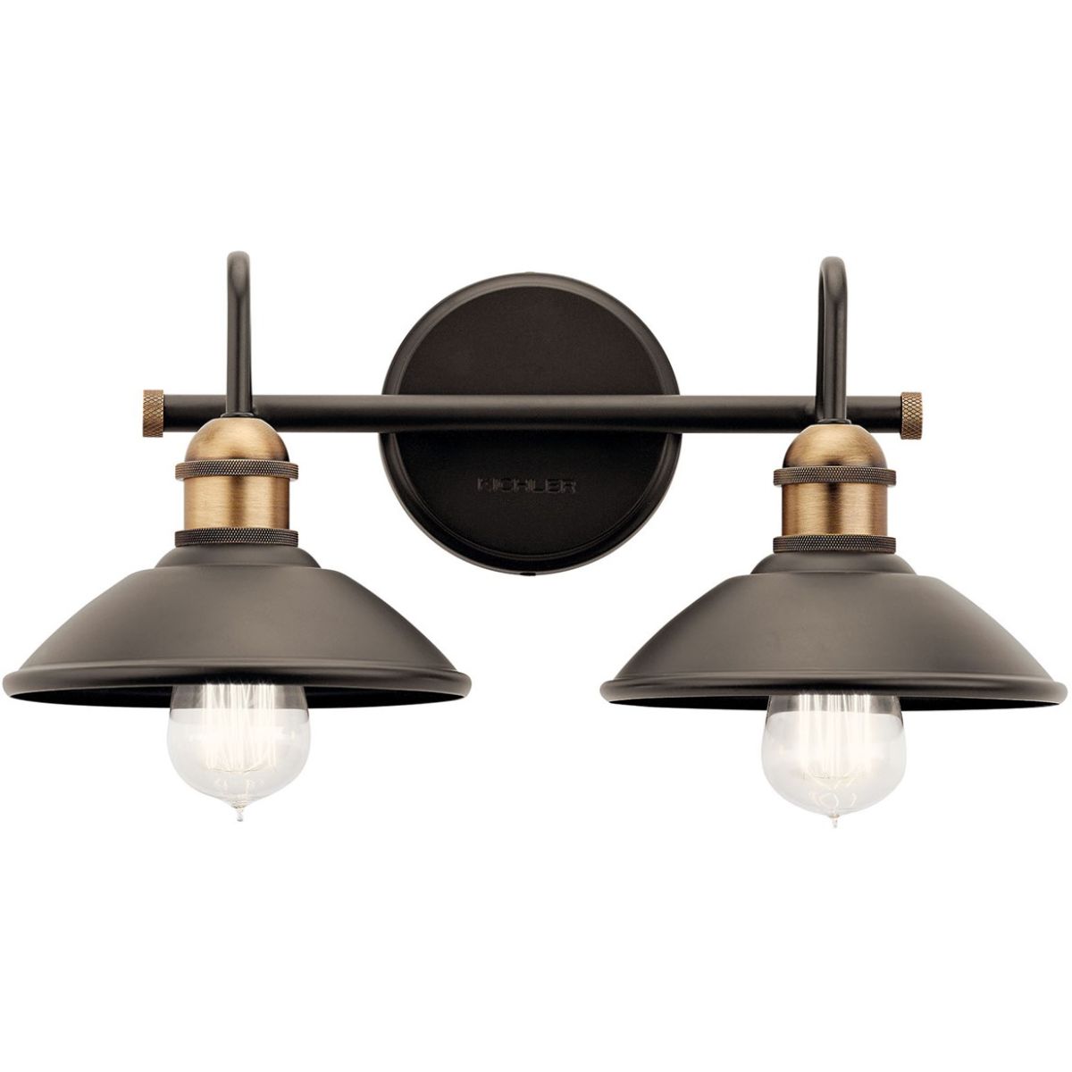 Clyde 17 in 2 Lights Vanity Light Old Bronze finish - Bees Lighting