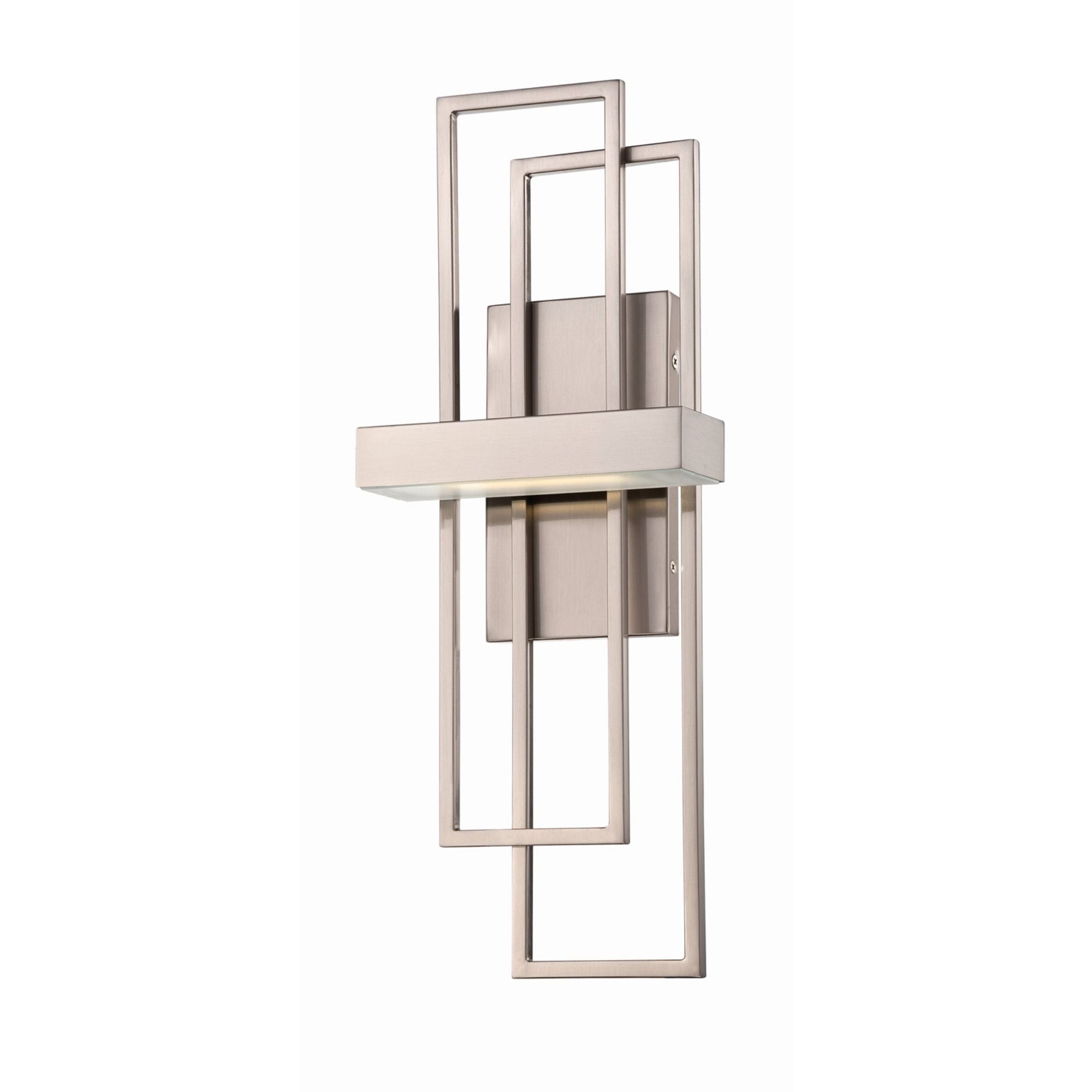 Frame 20" LED Wall Sconce, Brushed Nickel Finish - Bees Lighting