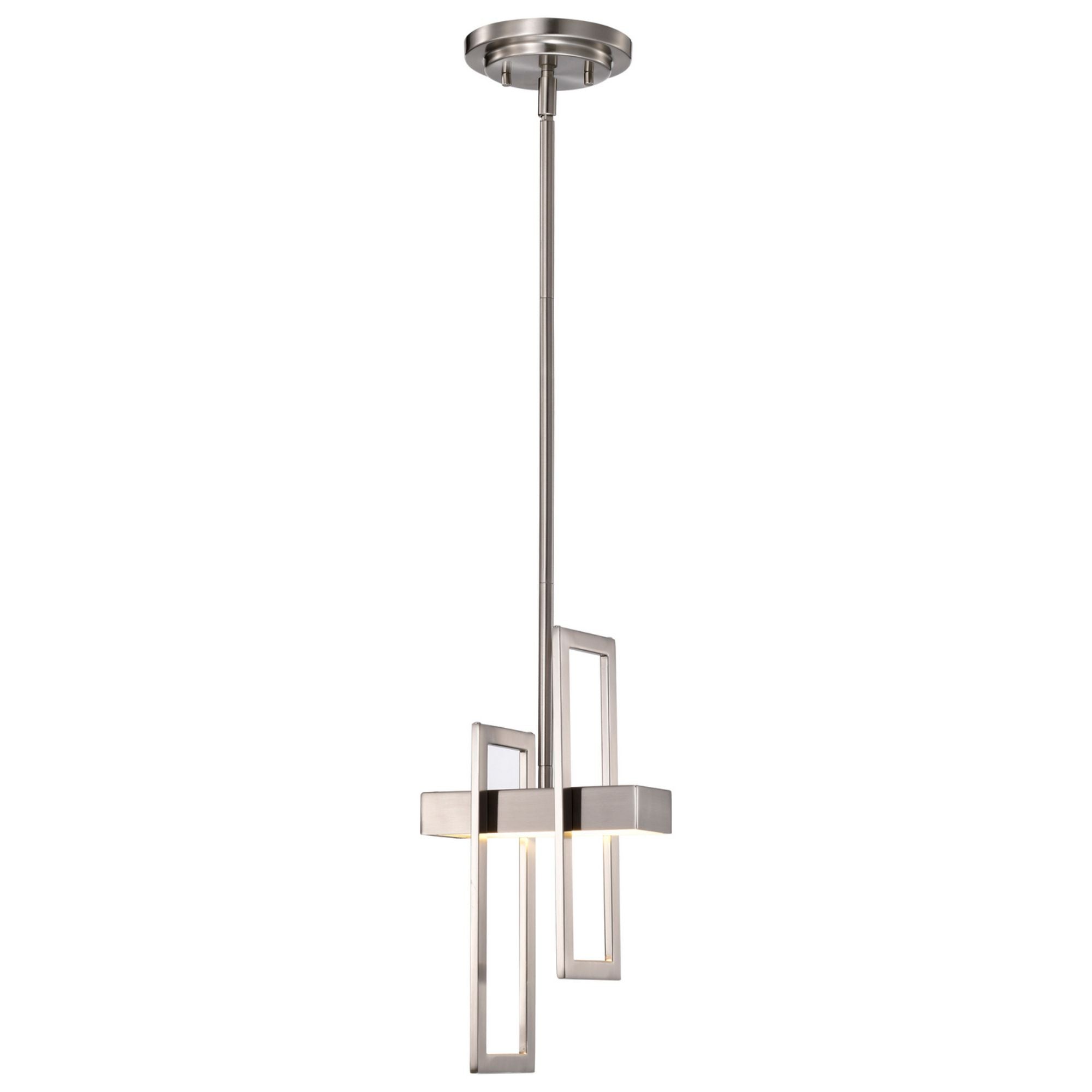 Frame 17" LED Pendant, Brushed Nickel Finish - Bees Lighting