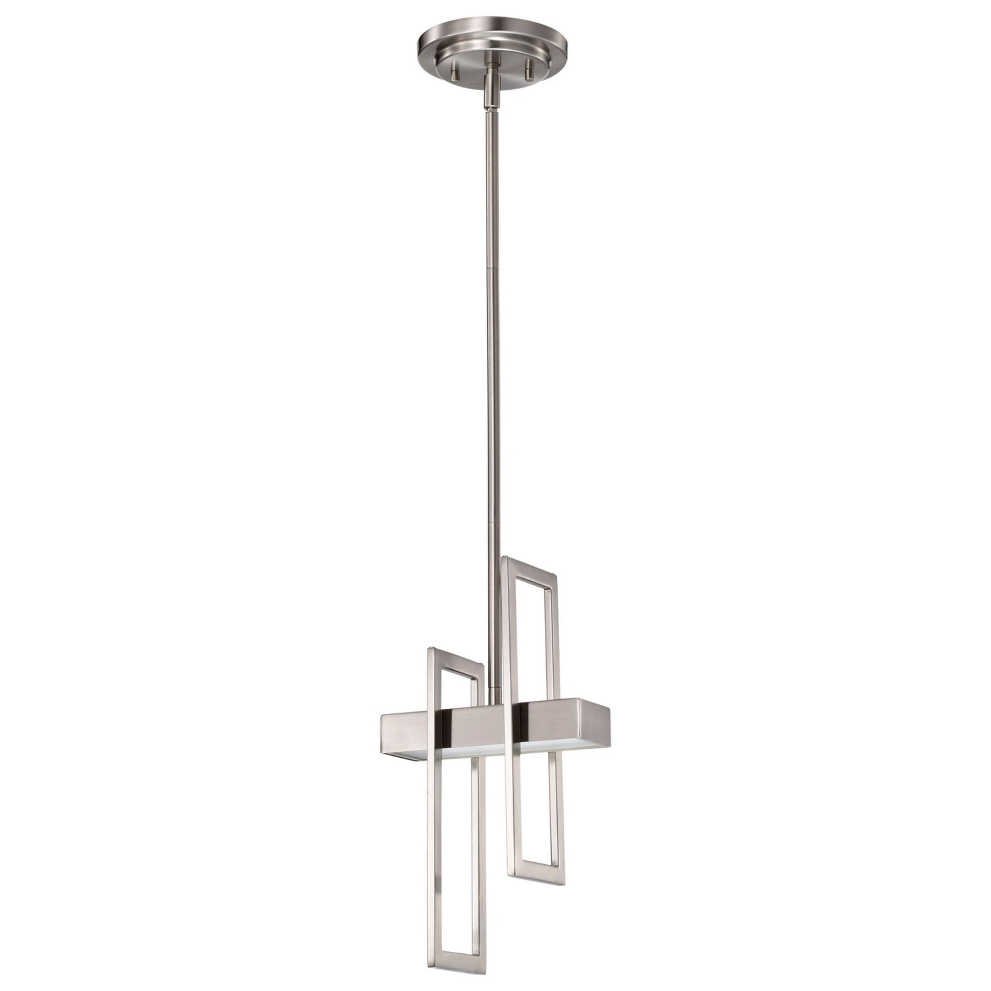 Frame 17" LED Pendant, Brushed Nickel Finish - Bees Lighting