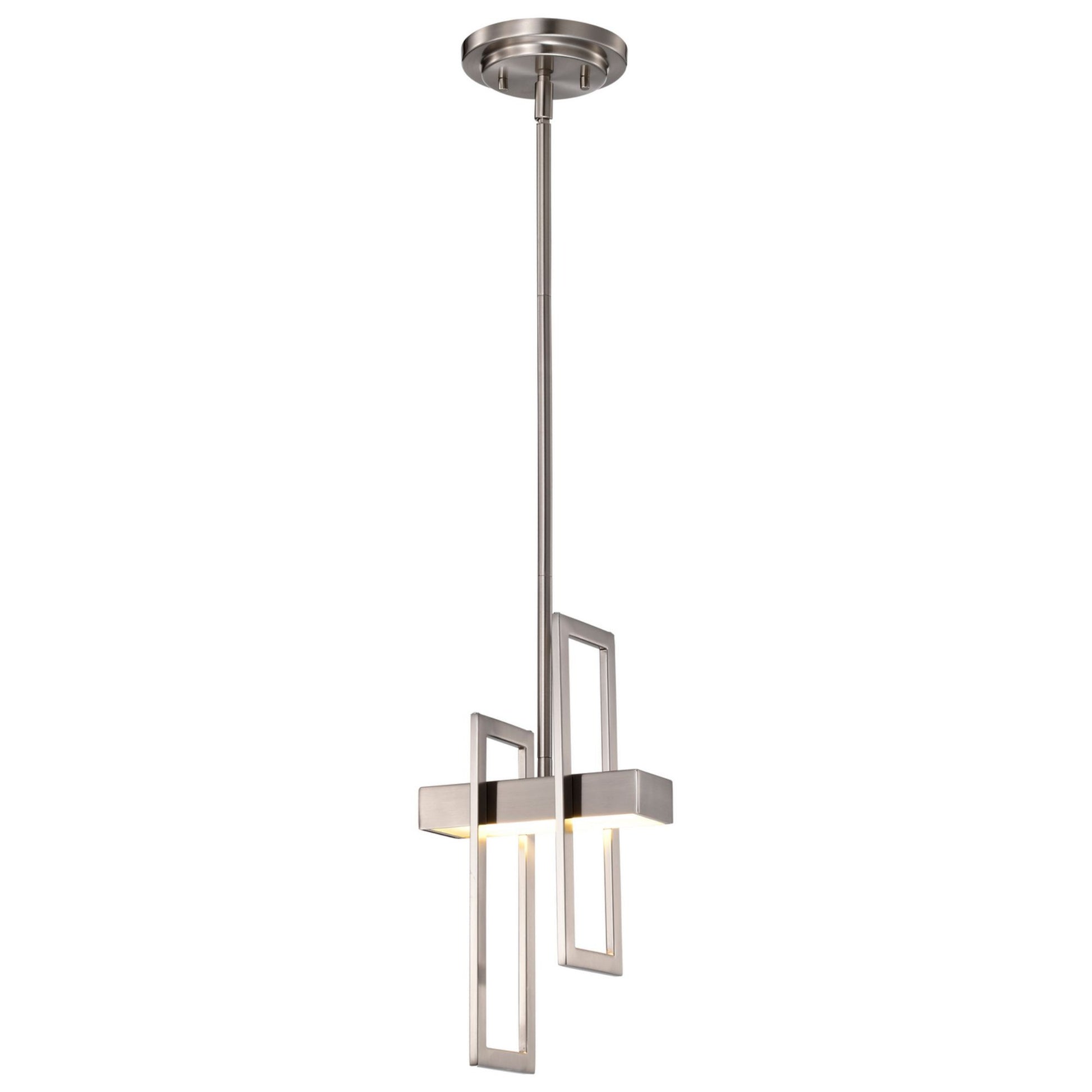 Frame 17" LED Pendant, Brushed Nickel Finish - Bees Lighting