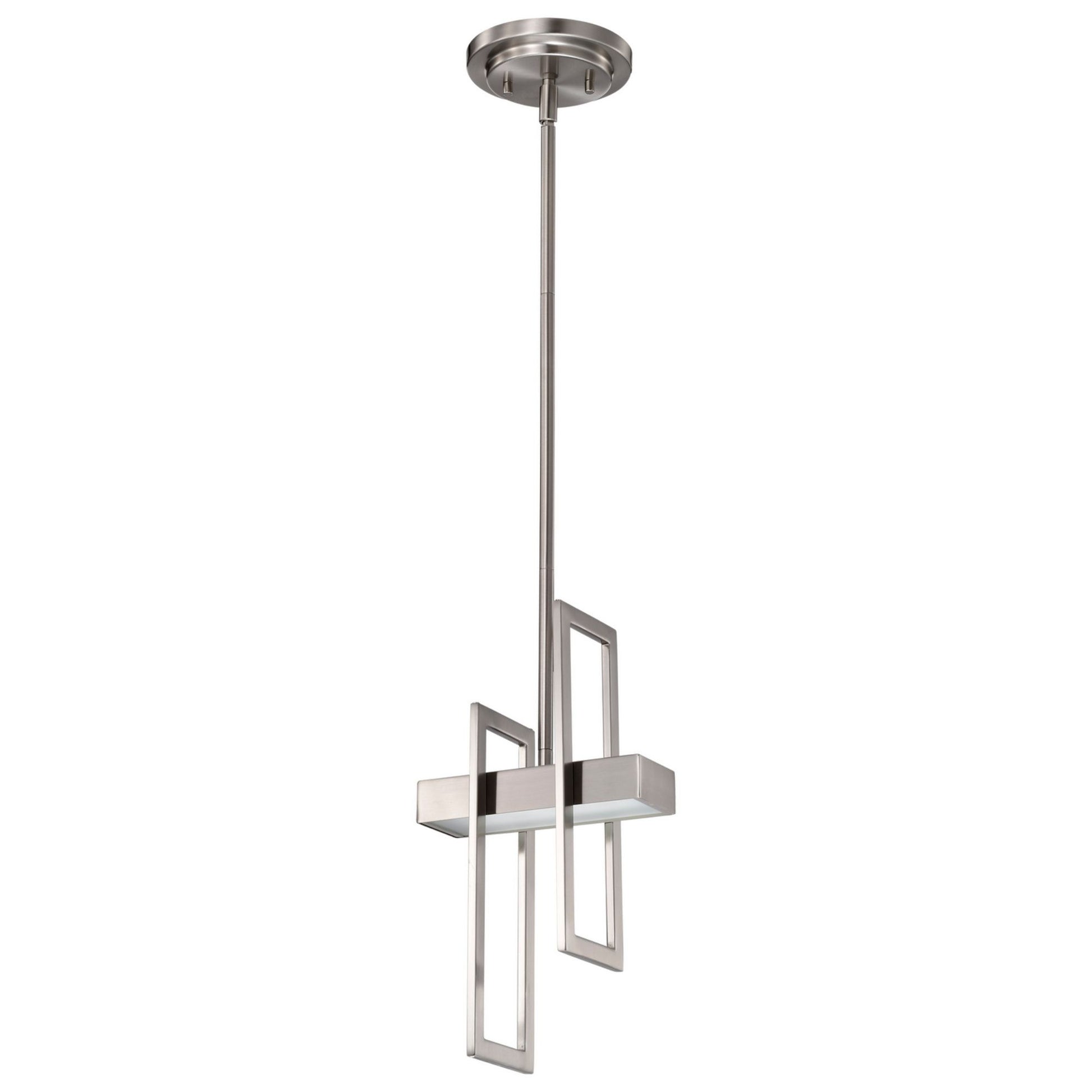 Frame 17" LED Pendant, Brushed Nickel Finish - Bees Lighting