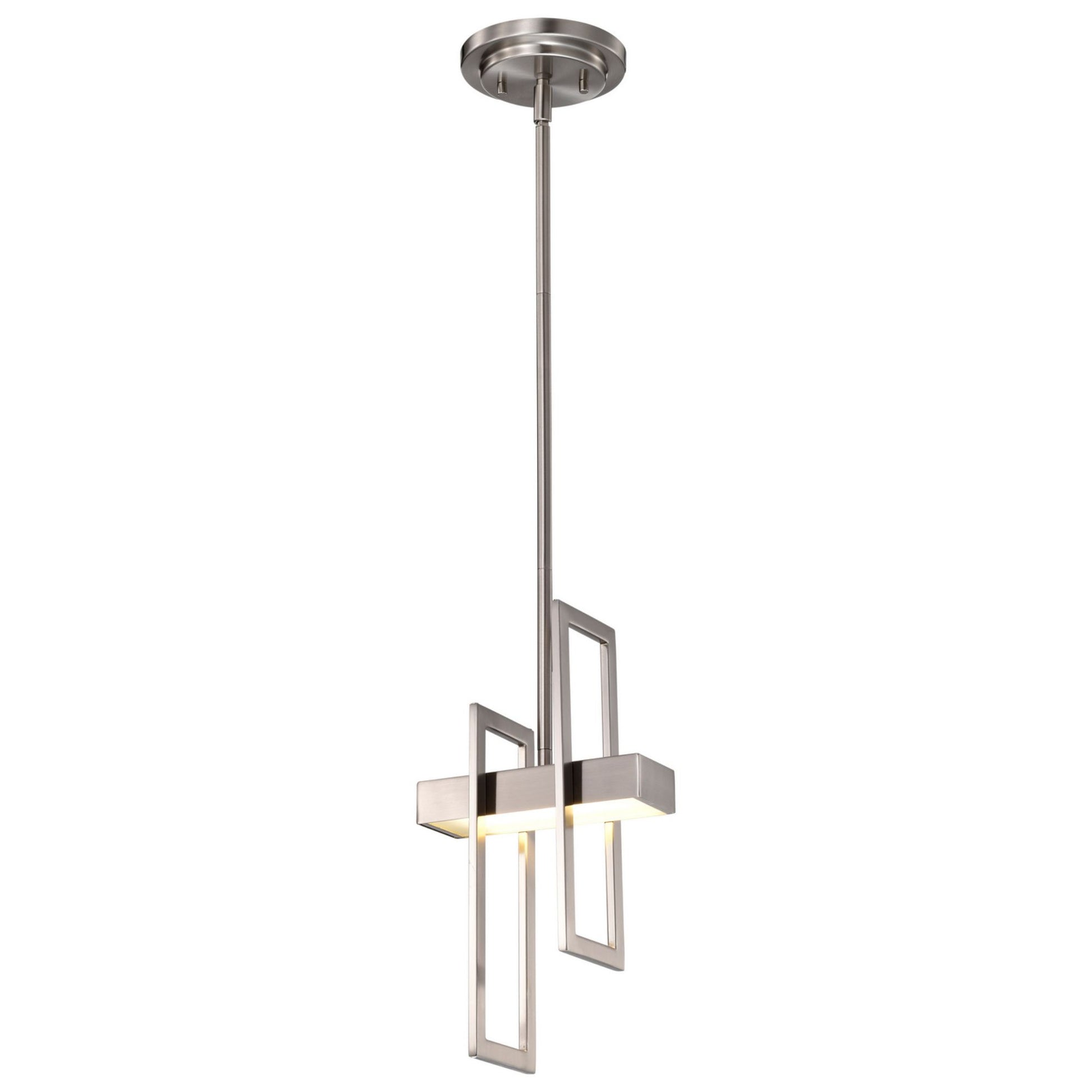 Frame 17" LED Pendant, Brushed Nickel Finish - Bees Lighting