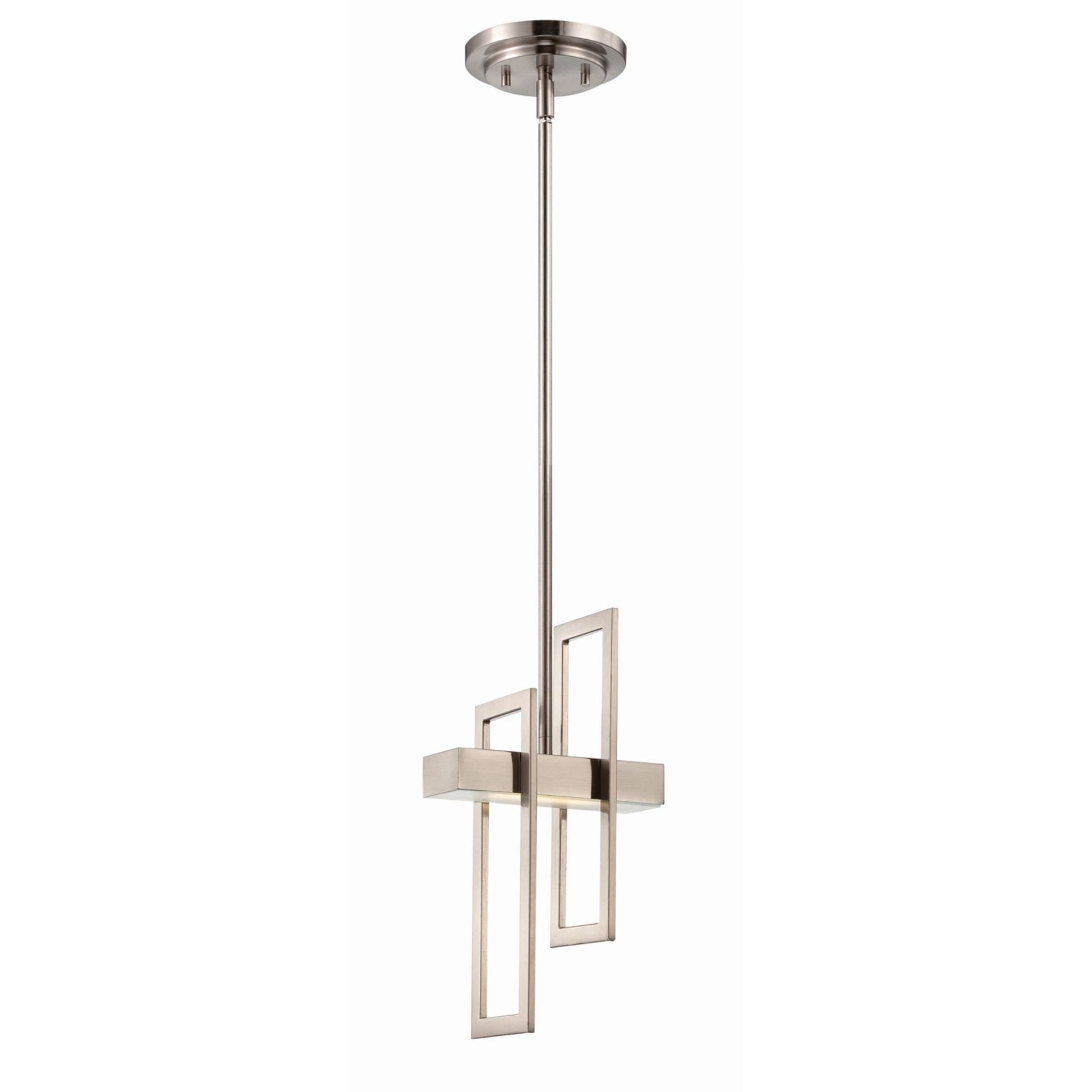 Frame 17" LED Pendant, Brushed Nickel Finish - Bees Lighting