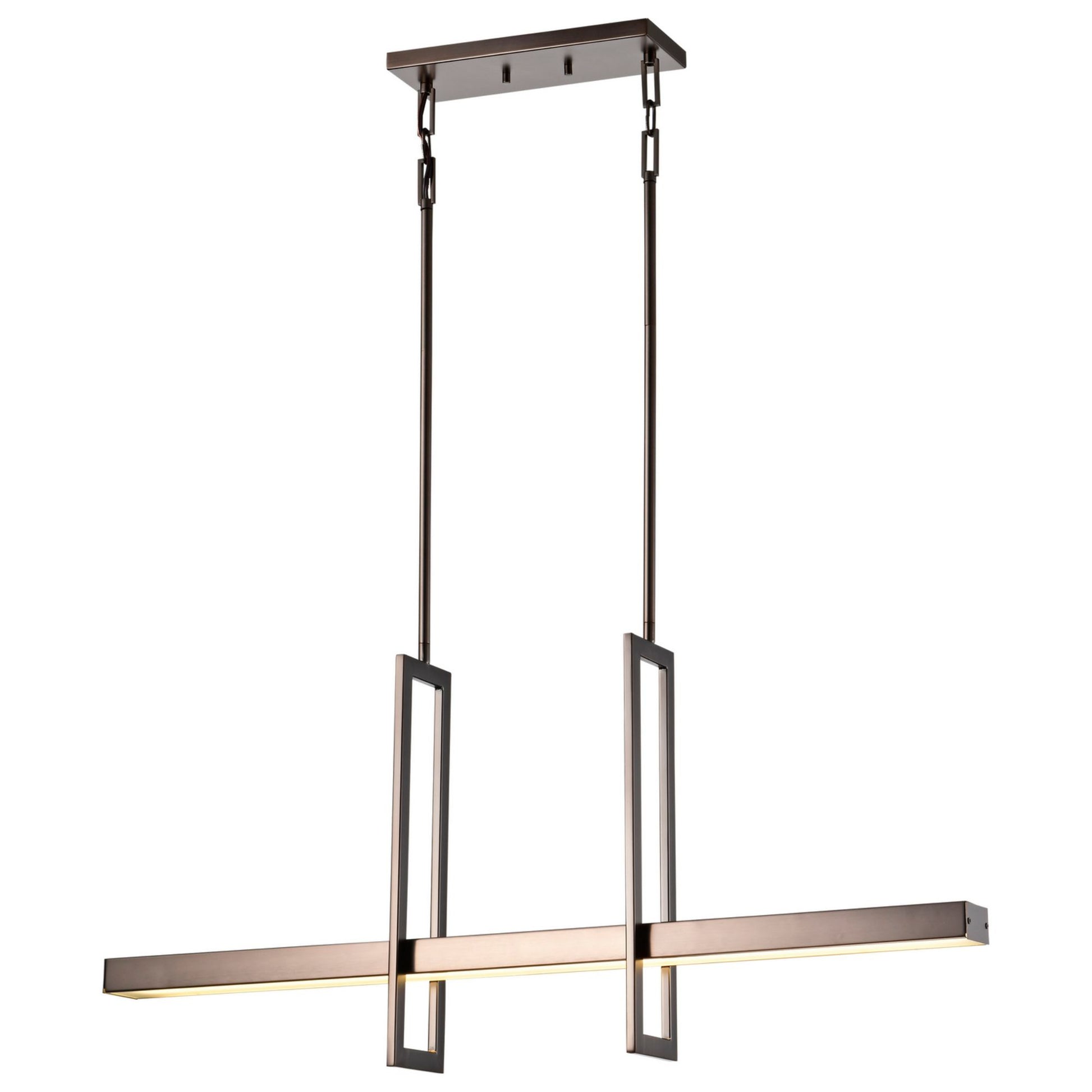 Frame 36" LED Island Pendant, Hazel Bronze Finish - Bees Lighting