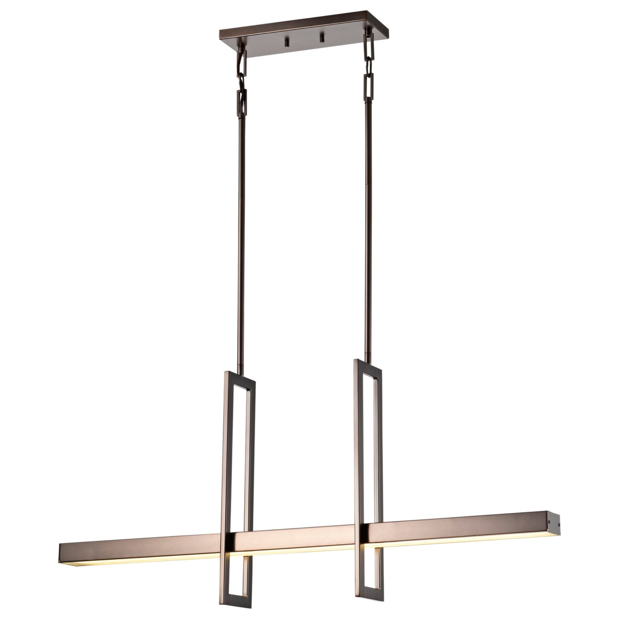 Frame 36" LED Island Pendant, Hazel Bronze Finish - Bees Lighting