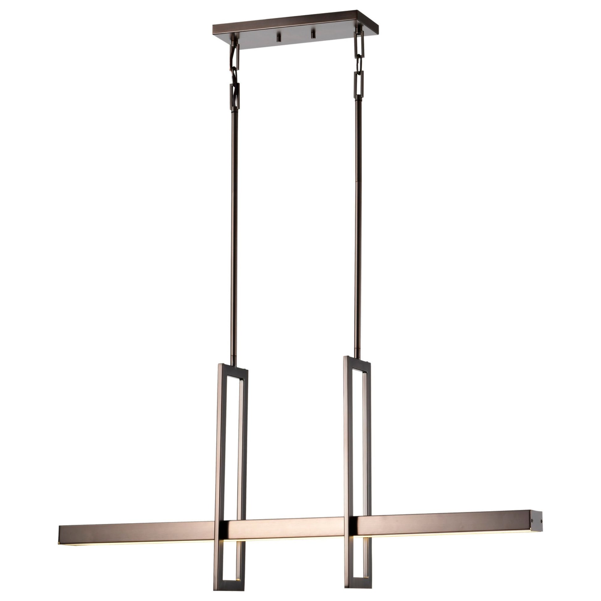 Frame 36" LED Island Pendant, Hazel Bronze Finish - Bees Lighting