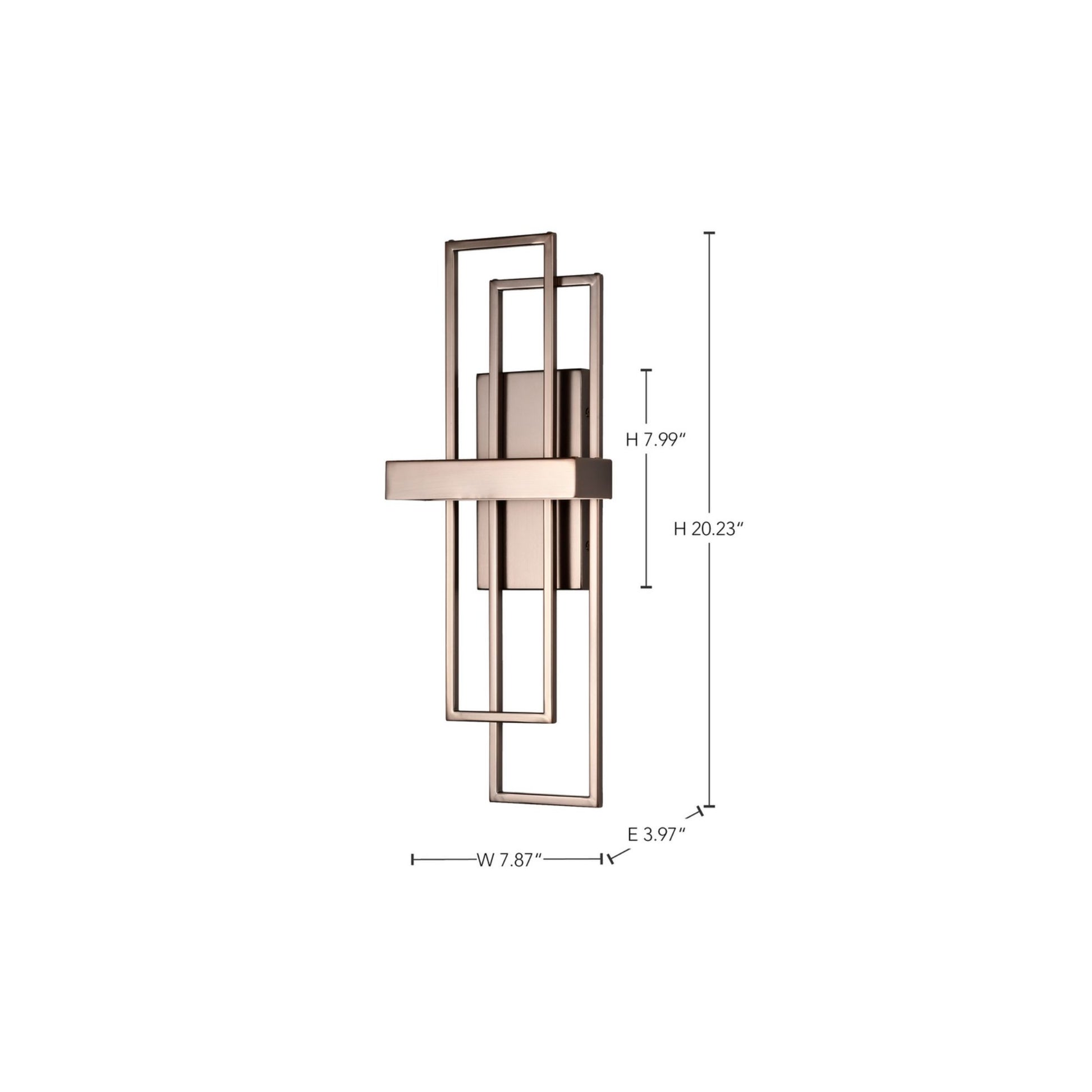 Frame 20" LED Wall Sconce, Hazel Bronze Finish - Bees Lighting