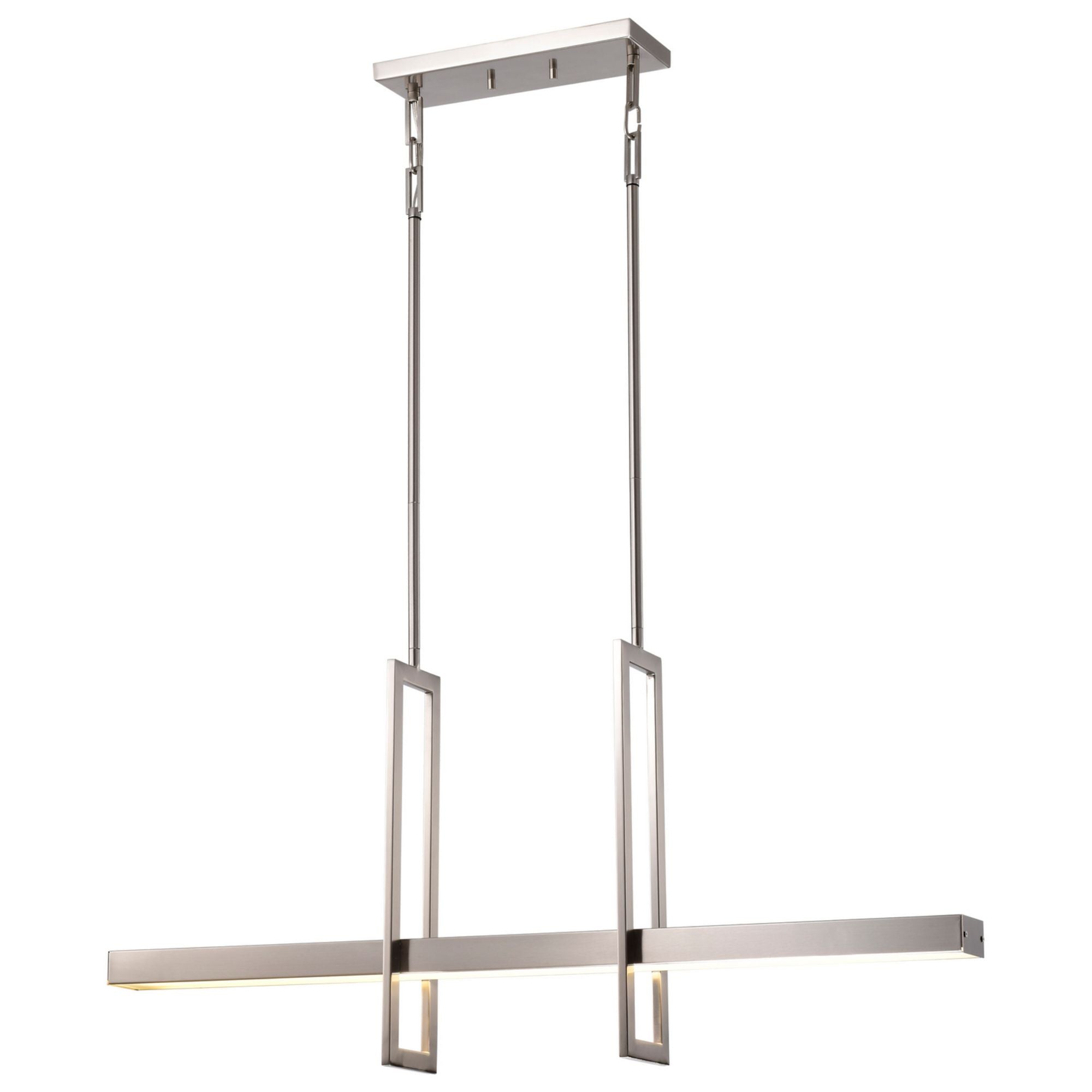 Frame 36" LED Island Pendant, Brushed Nickel Finish