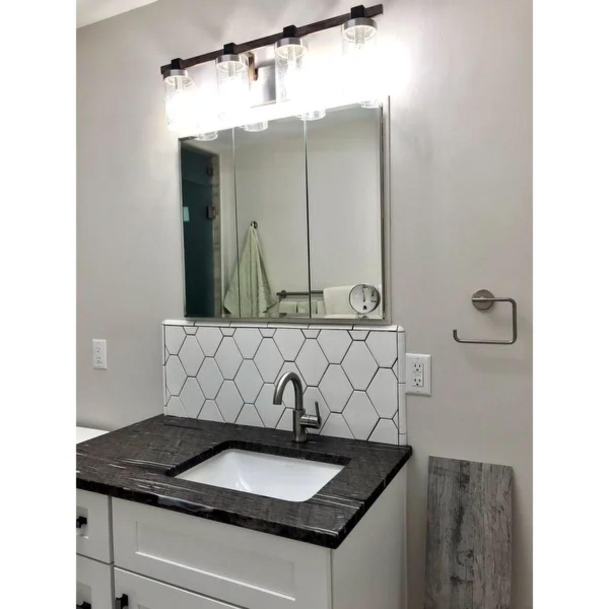 Bridlewood 31 in. 4 Lights Vanity Light Brushed Nickel finish - Bees Lighting
