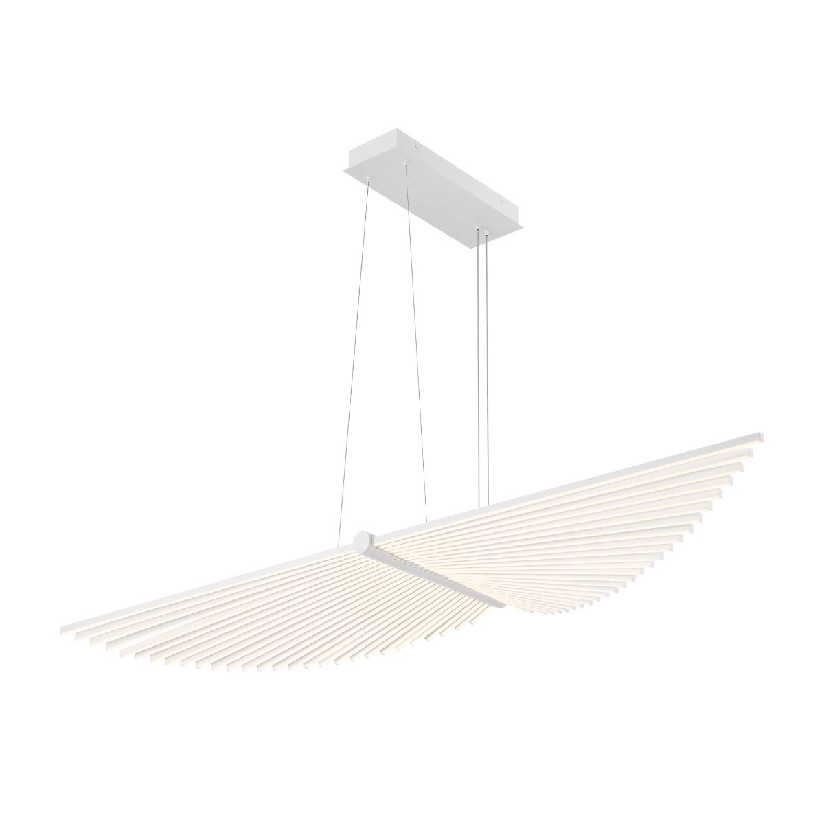 Seraph 59 in. LED Chandelier white Finish