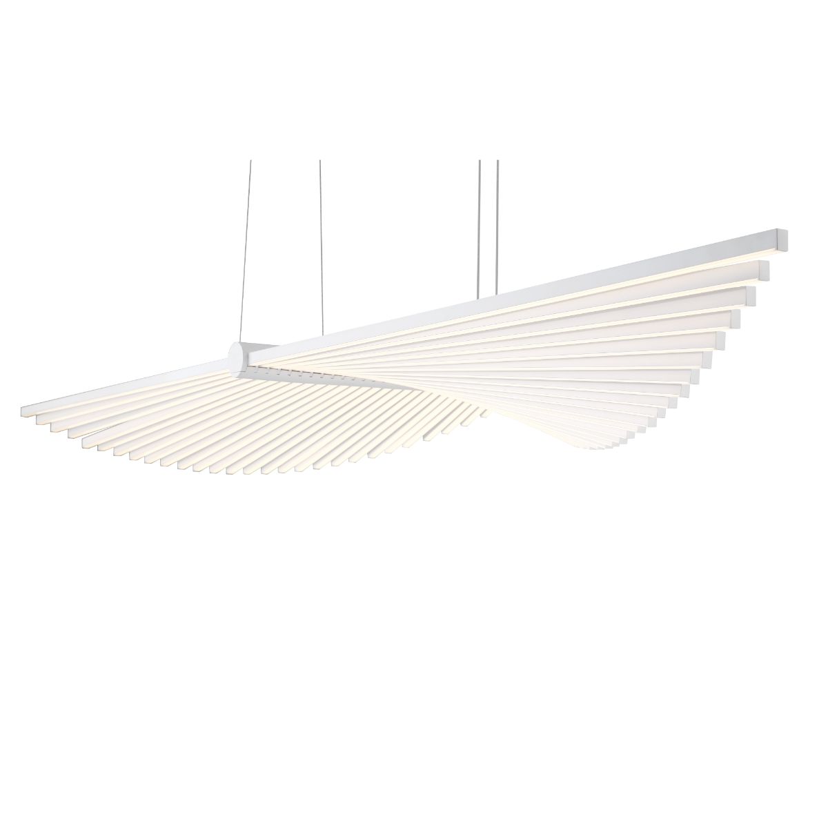 Seraph 59 in. LED Chandelier white Finish