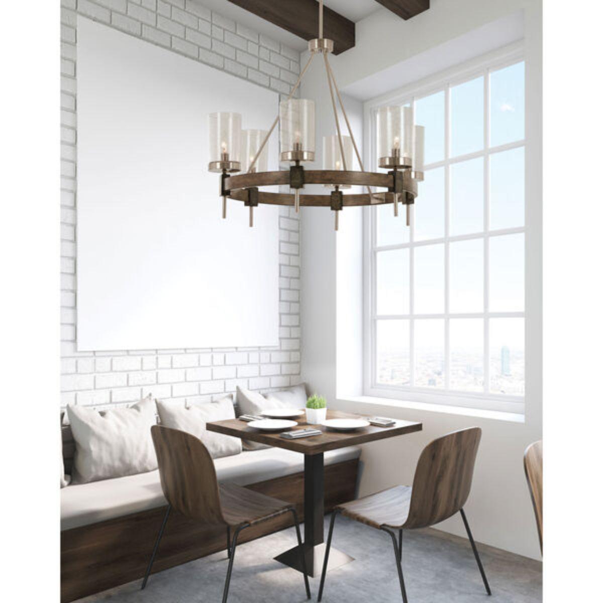 Bridlewood 28 in. 6 Lights Chandelier Brushed Nickel finish - Bees Lighting