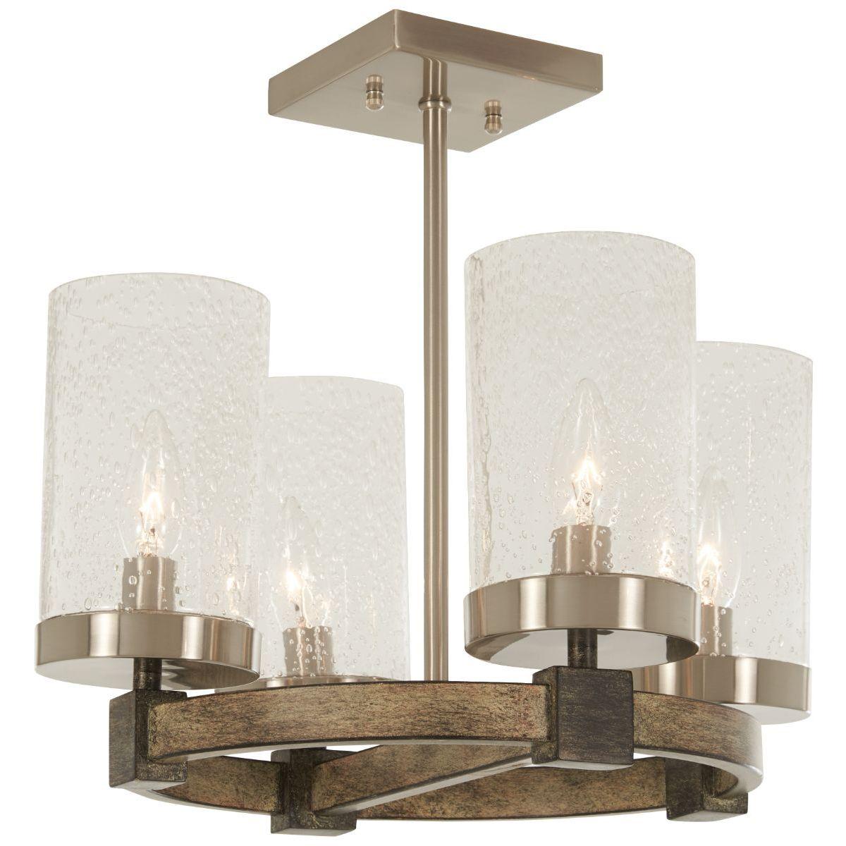 Bridlewood 16 in. 4 Lights Semi flush Mount Light Brushed Nickel finish