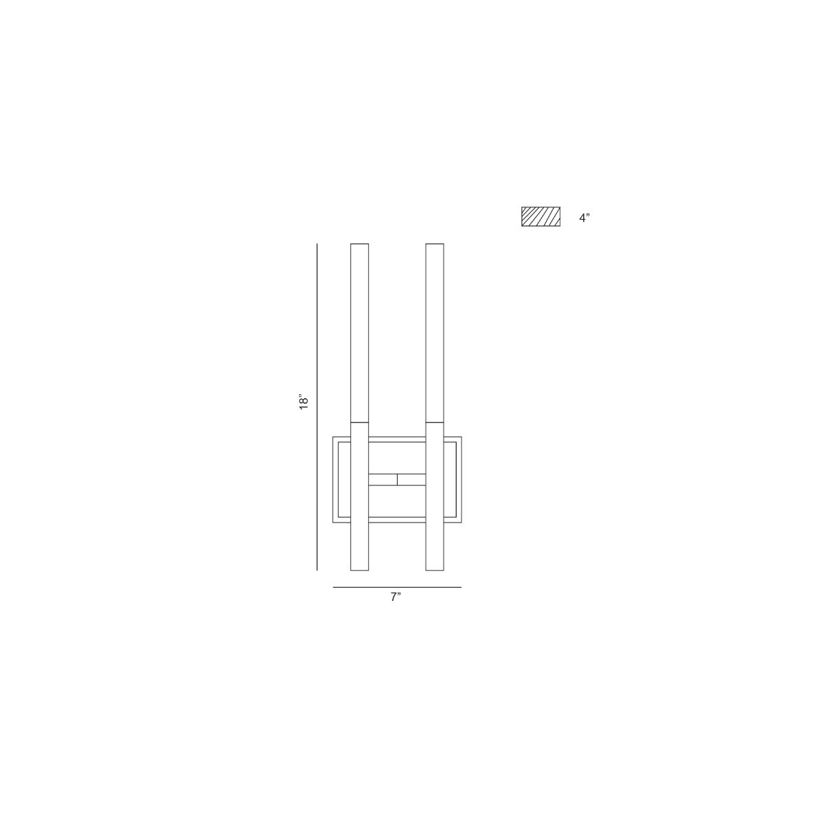 Benicio 4 Lights 18 in. LED Wall Light Polished Nickel Finish - Bees Lighting