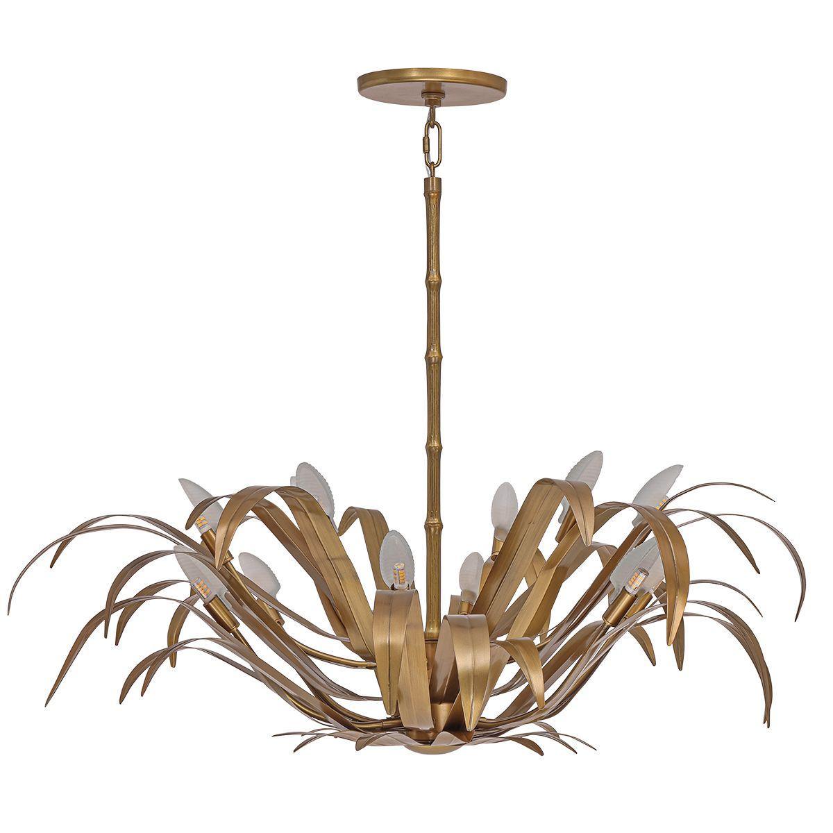 Kagra 12 Lights 42 in. Chandelier Brass Finish