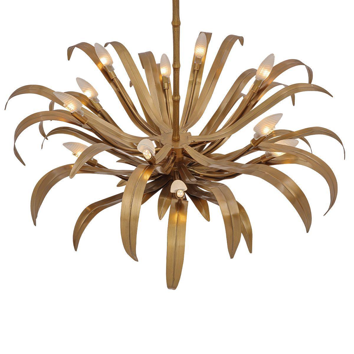 Kagra 12 Lights 42 in. Chandelier Brass Finish