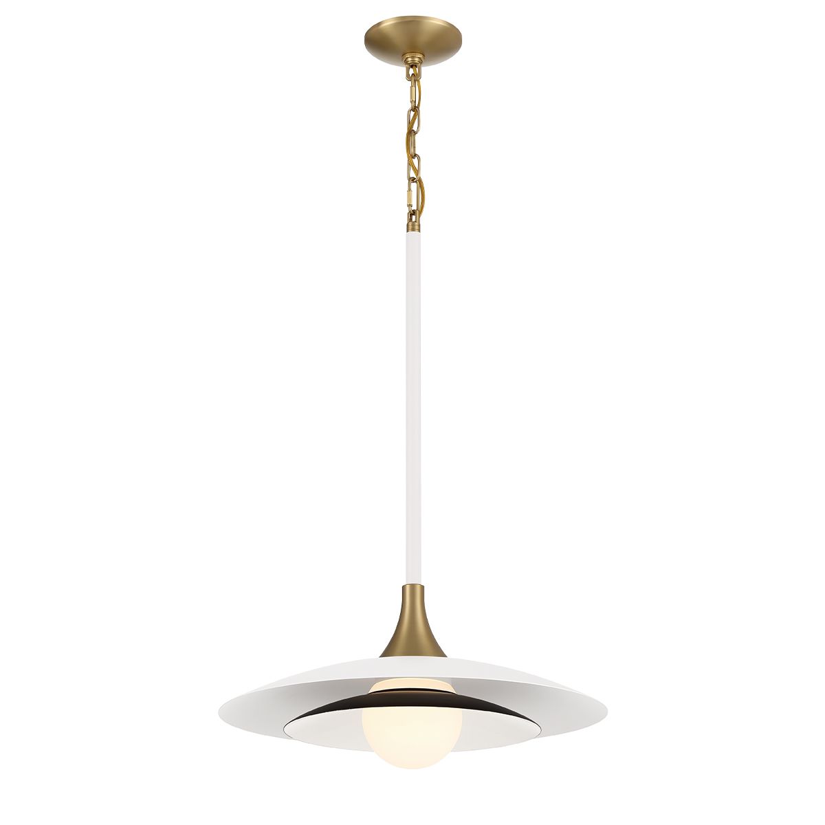 Welsh 18 in. LED Pendant Light White Finish - Bees Lighting