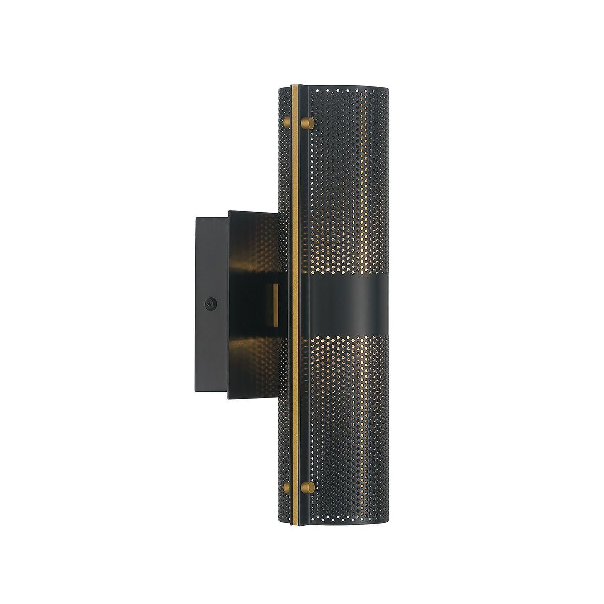 Westcliffe 2 Lights 12 In. LED Outdoor Wall Sconce Black finish