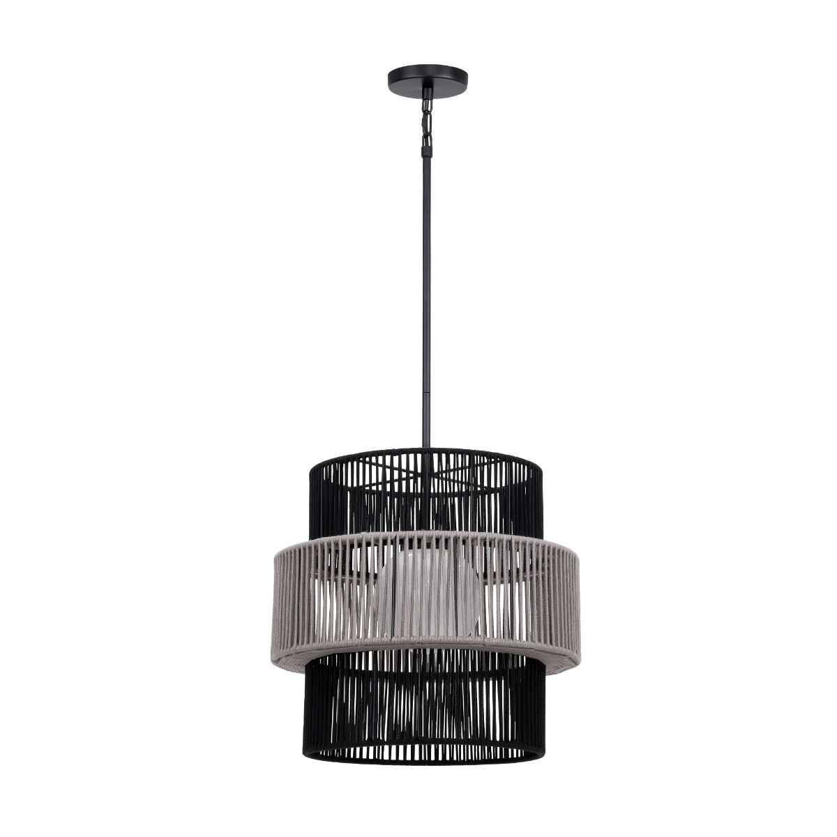 Aden 22 in. Pendant Light black and grey Finish