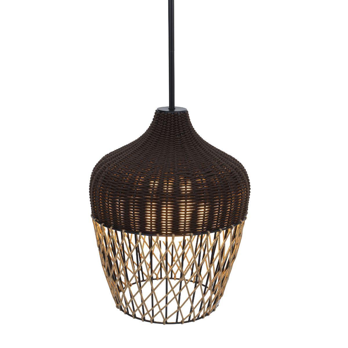 Hannha 22 in. Outdoor Pendant Light khaki and brown Finish - Bees Lighting