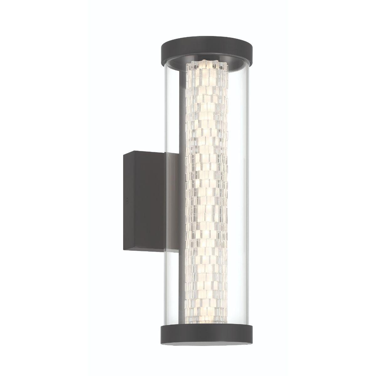 Savron 14 in. LED Outdoor Wall Light black Finish