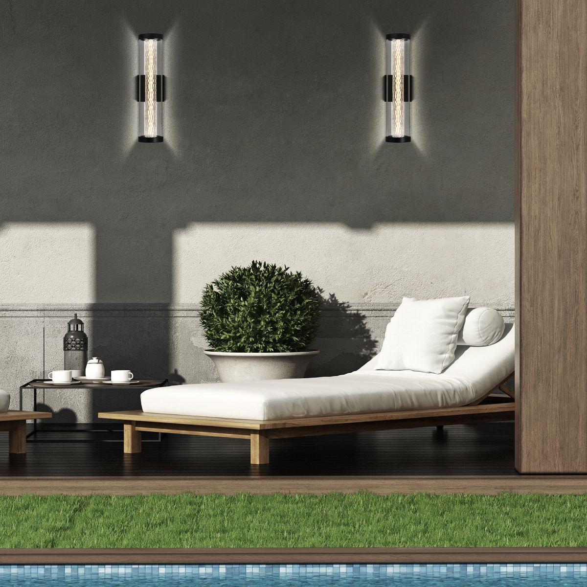 Savron LED Outdoor Wall Light black Finish - Bees Lighting