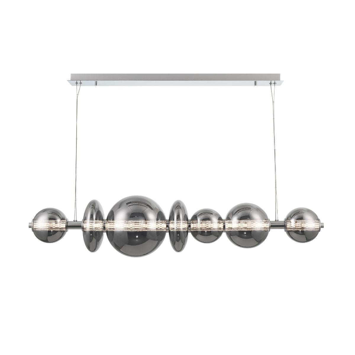 Atomo 56 in. LED Chandelier Clear Glass - Bees Lighting