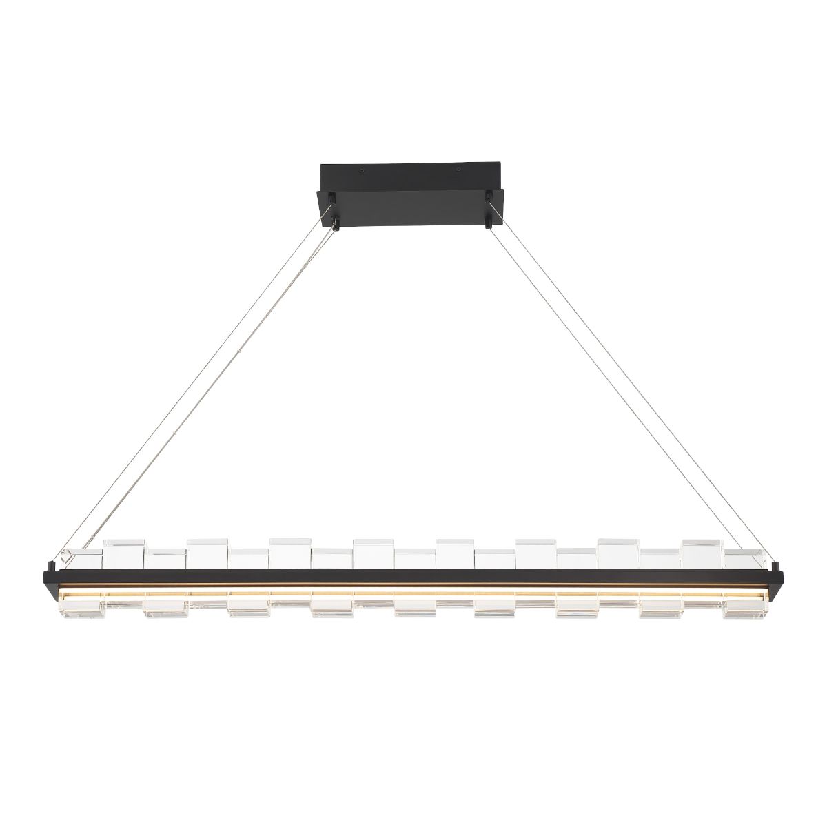 Bruco 45 in. 2 Lights LED Chandelier black Finish - Bees Lighting
