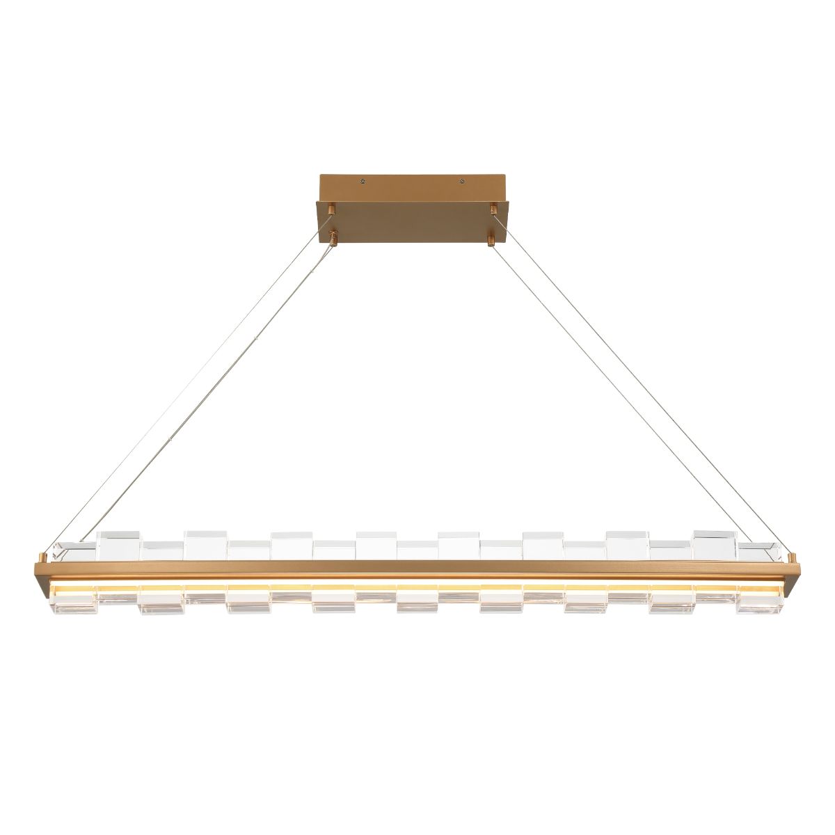 Bruco 45 in. 2 Lights LED Chandelier gold Finish - Bees Lighting